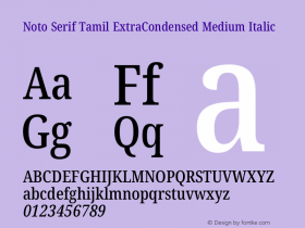 Noto Serif Tamil ExtraCondensed