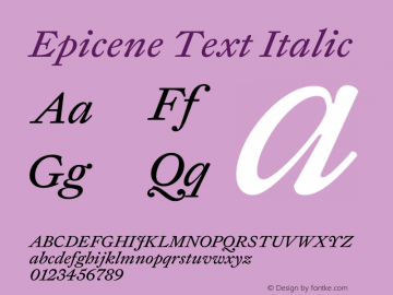 Epicene Text