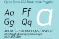 Optic Sans 202 Book Italic