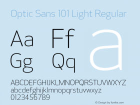 Optic Sans 101 Light