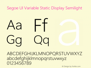 Segoe UI Variable Static Display