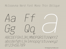 McIosevka Nerd Font Mono