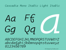 Cascadia Mono Italic