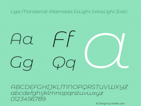 Liga Montserrat Alternates ExLight