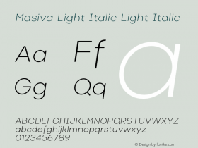 Masiva Light Italic