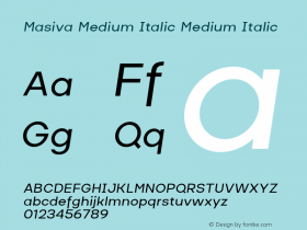 Masiva Medium Italic