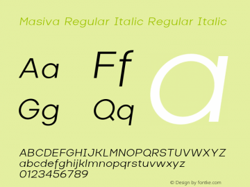 Masiva Regular Italic