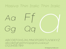 Masiva Thin Italic