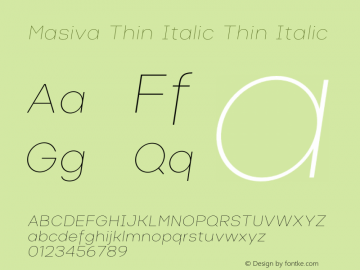 Masiva Thin Italic