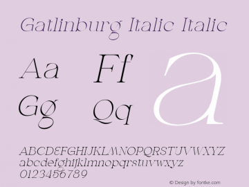 Gatlinburg Italic