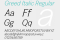 Greed Italic