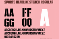 SPORTS HEADLINE STENCIL