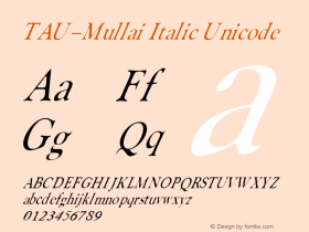 TAU-Mullai Italic