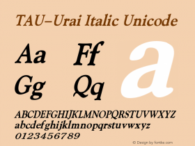 TAU-Urai Italic