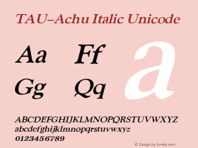 TAU-Achu Italic