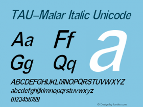 TAU-Malar Italic