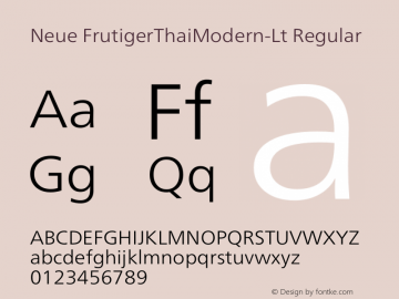 Neue FrutigerThaiModern-Lt