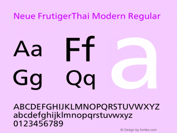 Neue FrutigerThai Modern