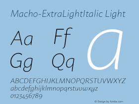 Macho-ExtraLightItalic