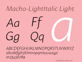 Macho-LightItalic