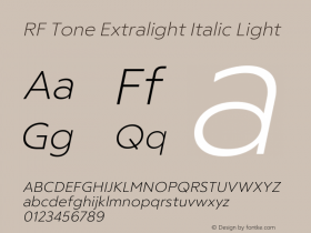 RF Tone Extralight Italic