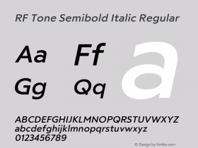 RF Tone Semibold Italic