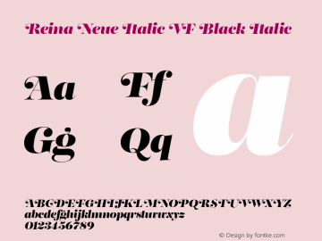 Reina Neue Italic VF Black