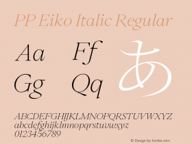 PP Eiko Italic