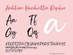 Andutione Handwritten