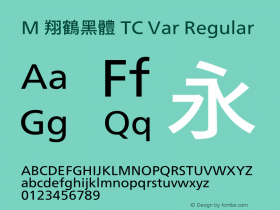 M 翔鶴黑體 TC Var