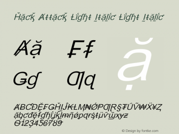 Hack Attack Light Italic