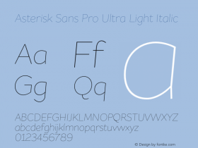 Asterisk Sans Pro