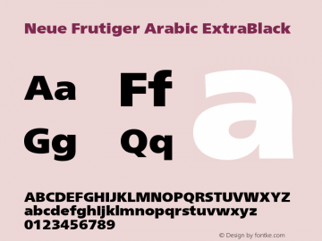 Neue Frutiger Arabic