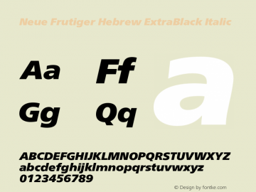 Neue Frutiger Hebrew