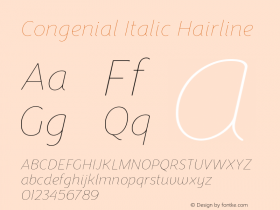 Congenial Italic