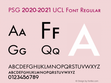 PSG 2020-2021 UCL Font