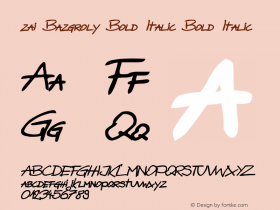 zai Bazgroly Bold Italic