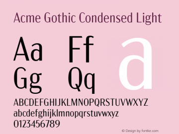 Acme Gothic Condensed