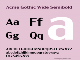 Acme Gothic Wide