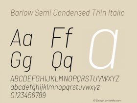 Barlow Semi Condensed Thin