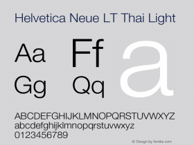 Helvetica Neue LT Thai