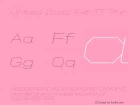 United Italic Ext TT