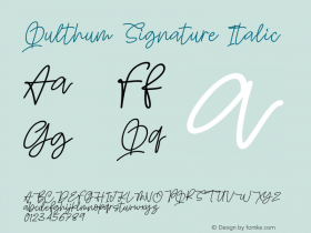 Qulthum Signature