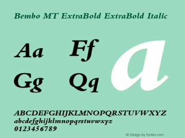 Bembo MT ExtraBold