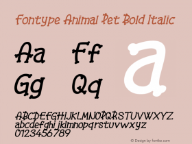 Fontype Animal Pet