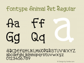 Fontype Animal Pet