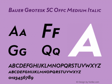 Bauer Grotesk SC Offc