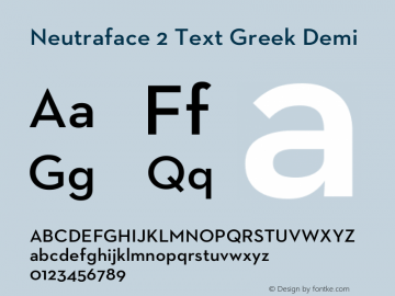 Neutraface 2 Text Greek