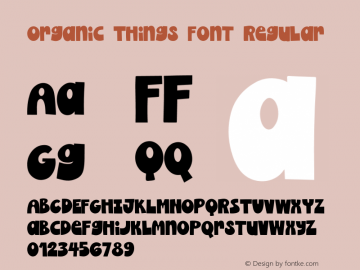 Organic Things Font