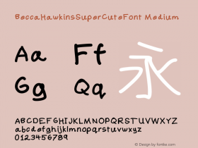 BeccaHawkinsSuperCuteFont